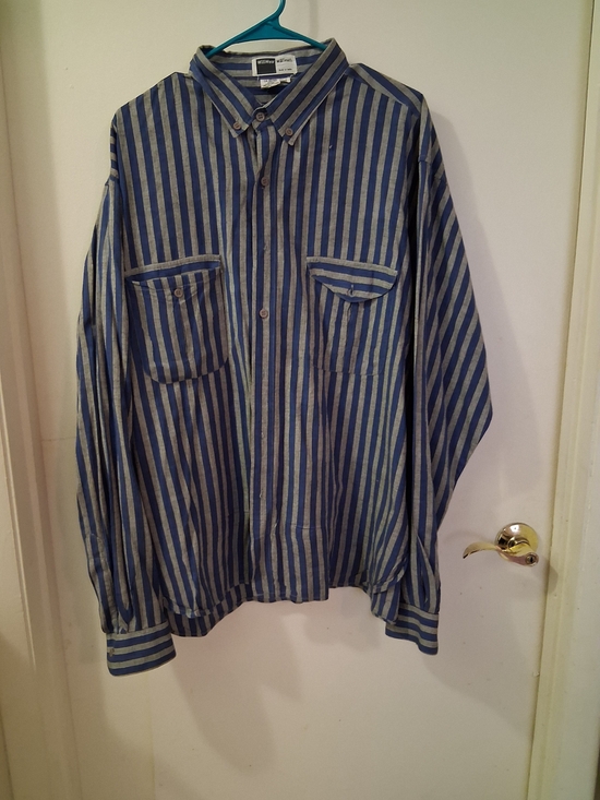 Willi Smith Other - Vintage  80s/90s WilliWear by Willi Smith Striped Utility Shirt – Mens  2XL